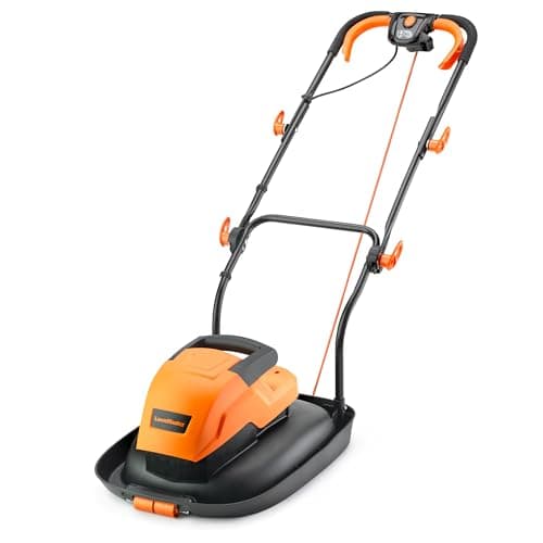 Image of LawnMaster 33cm Hover Lawnmower, Powerful 1600W Motor, Lightweight easy to push mulching hovering mower. Non-Collect Traditional Hover, Collapses for easy storage, 2 year guarantee