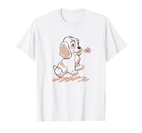 Image of Disney Lady and the Tramp Lady Puppy Sketch T-Shirt