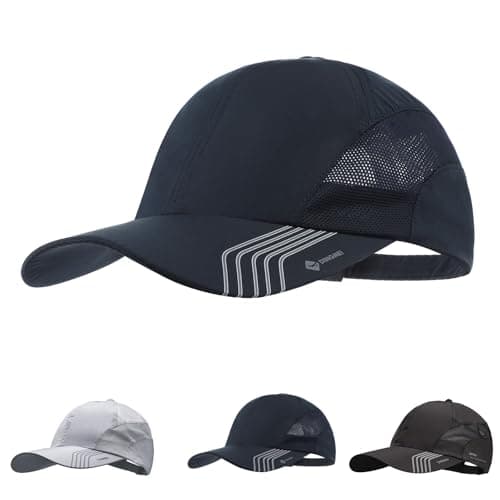 Image of XGOPTS Quick Dry Baseball Cap - Lightweight Breathable Adjustable UV-Protection Cap for Outdoor Activities Sport Running - Men Woman Unisex 56-60cm (Blue)