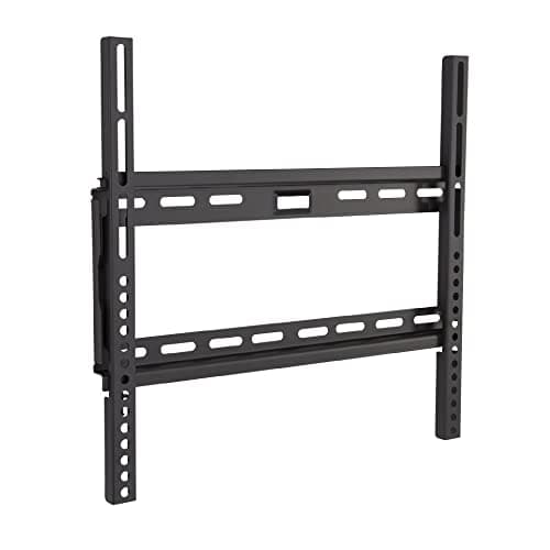 Image of MAHARA Flat TV Wall Mount - Black Universal Wall Bracket for TVs upto 55 inches - VESA Compatible 50 x 50mm - 200mm x 200mm - 400 x 400mm - Max Weight 40kg - Suitable for Wood Stud or Solid Wall