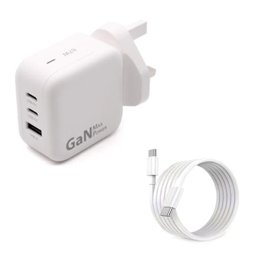 Image of 65W / 67W USB C Type C Adapter Replacement for HUAWEI MATEBOOK D14 2020 (14.0") Laptop TYPE C Fast Power Charger with 1 x USB-C Cable