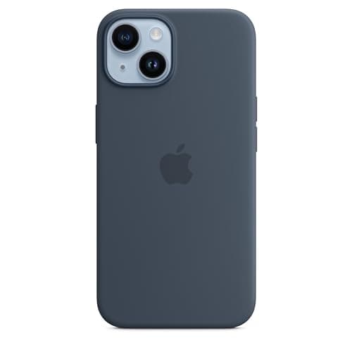 Image of Apple iPhone 14 Silicone Case with MagSafe - Storm Blue 