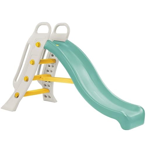 Image of Dolu Big Garden Slide With Water Feature For Children From 2 Years 2 in 1 Large Ladder and Slope Freestanding Slide for Kids Indoor & Outdoor Outdoor Play Equipment For Children Kids (White)