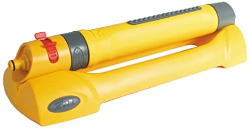 Image of HOZELOCK - Rectangular Oscillating Sprinkler Pro 200 m² : Medium-area Rectangular Spray Sprinkler, Ideal for Lawns and Established Plants, Adjustable Oscillation Zone, 2 Jets : Yellow [2976P0000]