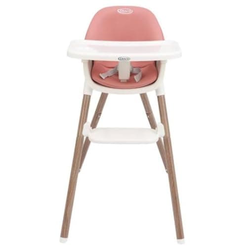 Image of Graco Presti 3-in-1 Highchair (6 Months to Approx. 27.3kg/6 Years), Lightweight at 4.75kg, Compact fold, Easily Portable, 3 Different Modes for Longevity, Dusty Rose Fashion