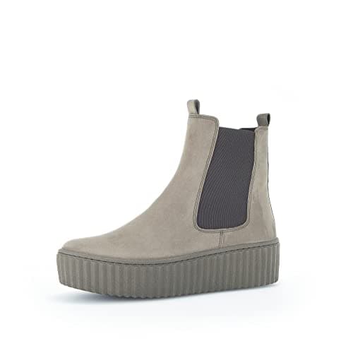 Image of Gabor Women's Chelsea Boots, Women's Ankle Boots, Interchangeable Footbed, Green Olive 11, 4.5 UK