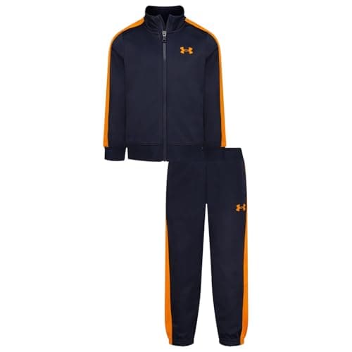 Image of Under Armour Boys Knit Track Suit Infant Navy/orange 5-6 Years