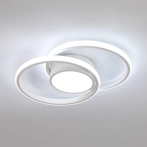 Image of Comely LED Ceiling Lights, Modern LED Ceiling Lights 42W 3084LM, Cool White 6500K, Round Ceiling Lighting for Bedroom Hallway Balcony Corridor (White) (Dia 40cm)