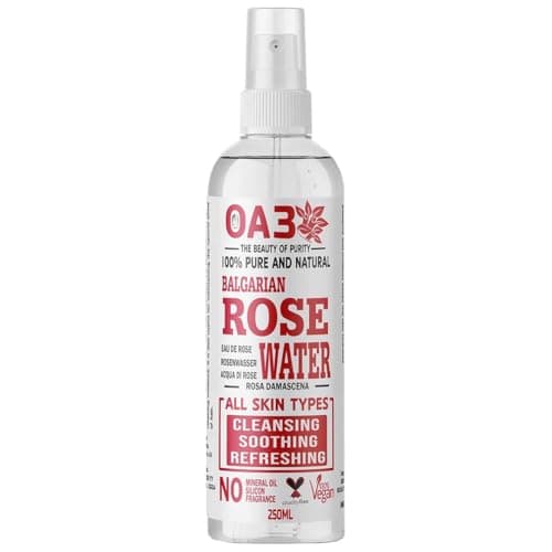 Image of 100% Pure OA3 Organic Rose Water Spray - Bulgarian Rosa Damascena Hydrolat for Facial Hydration, Hair Conditioning & Skin Revitalization - Face Toner, Condition Hair & Scalp