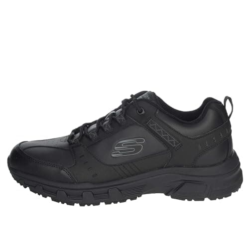 Image of Skechers Men's Oak Canyon - Redwick Trainers, Black Leather Synthetic Textile Black Trim , 10 UK