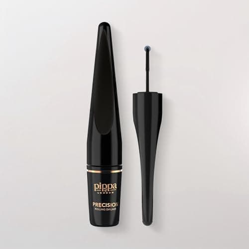 Image of Pippa of London Precision Roller Dipliner Waterproof Black Liquid Eyeliner with Roll-on Applicator