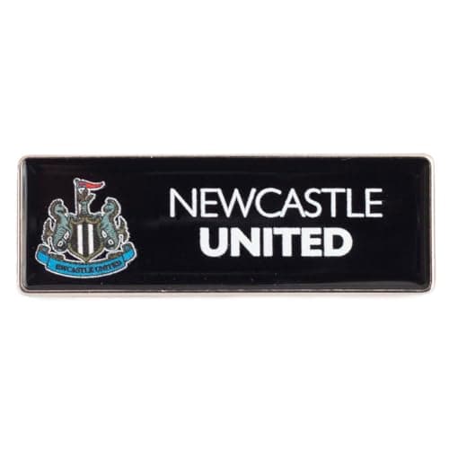 Image of Newcastle United Official Rectangle Badge, Black with Club Crest