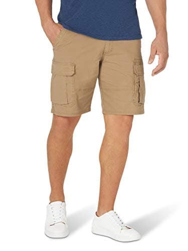 Image of Wrangler Authentics Men's Classic Relaxed Fit Stretch Cargo Short, Petrified Oak, 48