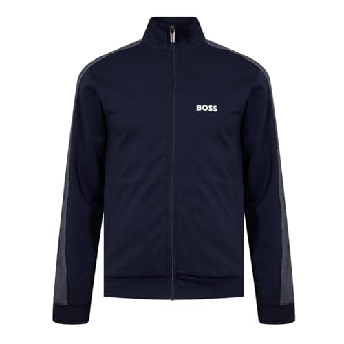 Image of BOSS Mens Tracksuit Jacket 10166548 29 Navy/White M