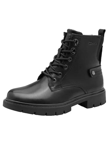 Image of Tamaris Comfort Women’s Lace-Up Ankle Boots with Stretch, Black, 4 UK