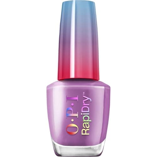 Image of OPI RapiDry™ Quick-Dry Lacquer - Bright Back at It Purple Nail Polish - Vegan, Fast Drying & Smudge-proof in 60 Seconds (9ml)