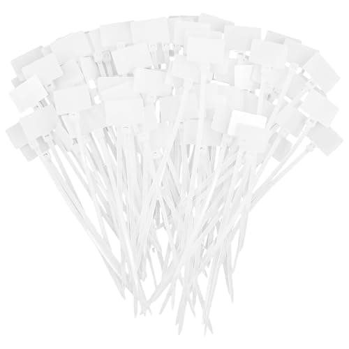 Image of 200PCS Cable Labels Tags Reusable Self-Locking Nylon Cord Ties Label Handwriting Cord Wraps Markers for Electronics Cords, Cable Straps Organizer for Earphone, Phone Charger(White)