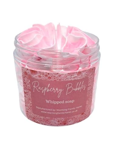 Image of Raspberry Bubbles Whipped Soap | Body Wash | Shaving Cream | Bubble Bath | Shower Cream | Shower Fluff |