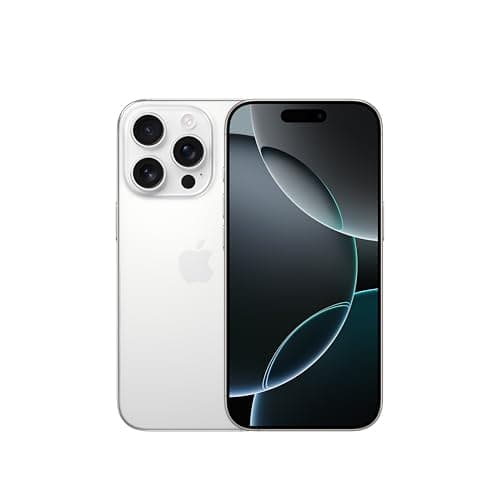 Image of Apple iPhone 16 Pro 128 GB: 5G Mobile phone with Apple Intelligence, Camera Control, 4K 120 fps Dolby Vision and a Huge Leap in Battery Life. Works with AirPods; White Titanium