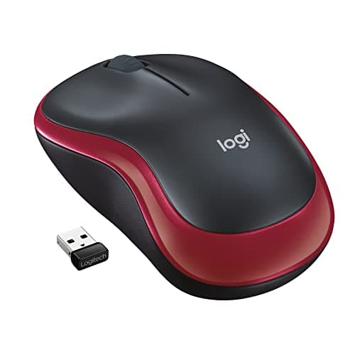 Image of Logitech M185 Wireless Mouse, 2.4GHz With USB Mini Receiver, 12-Month Battery Life, 1000 DPI Optical Tracking, Ambidextrous, PC, Mac, Laptop - Red