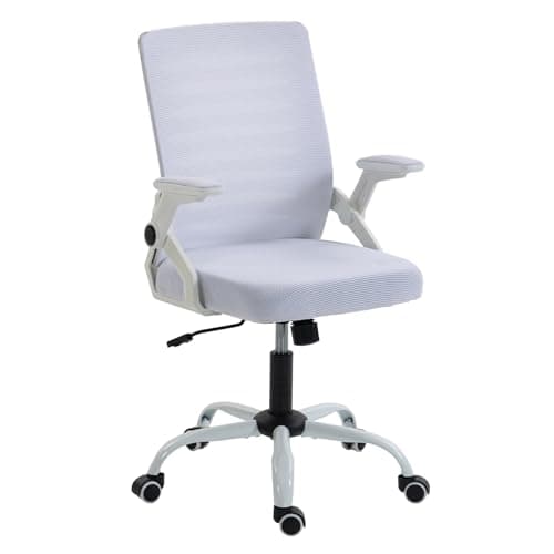 Image of Panana Mesh Back Office Chair Rolling Ergonomic Desk Chair with Wheels Adjustable Height Task Chair (White)