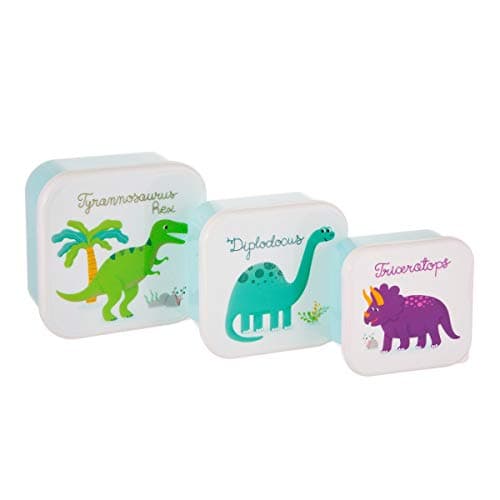 Image of Sass & Belle Set of 3 Roarsome Dinosaurs Lunch Boxes