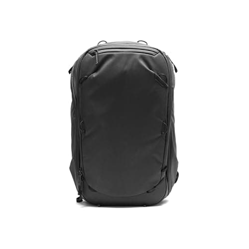 Image of Peak Design Travel Backpack 45L, Black, Expandable 35-45L Design, Rear & Top Access, Weatherproof Shell, Laptop Sleeve, Ideal for Travel, Everyday or Camera Carry, Versatile Backpack for Men and Women