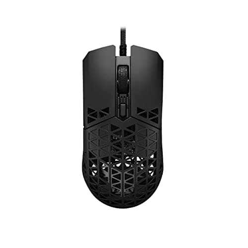 Image of ASUS TUF Gaming M4 Air Wired Gaming Mouse, 16,000 DPI Sensor, 6 Programmable Buttons, Ultralight Air Shell, IPX6 water resistance, ASUS Antibacterial Guard, TUF Gaming Paracord, pure PTFE feet, Black