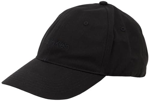 Image of Calvin Klein Men’s Embroidery Cotton Cap, Black (Black), One Size