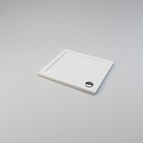 Image of ELEGANT Rectangular 900 x 800 x 40mm Stone Tray for Shower Enclosure Cubicle + Waste Trap