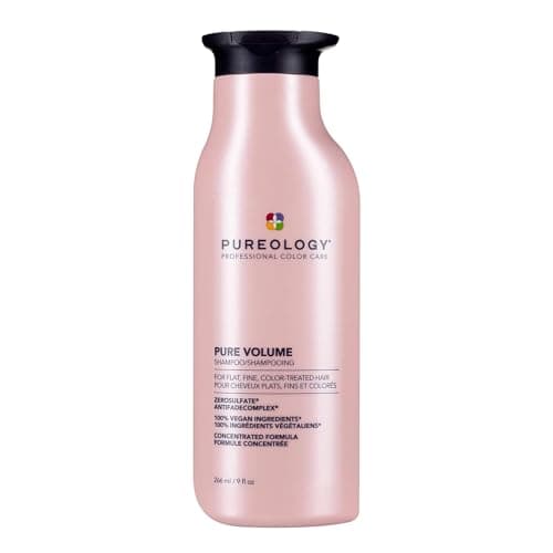 Image of Pureology Pure Volume, Shampoo, For Flat, Fine, Colour-Treated Hair, Adds Weightless Volume, Vegan Formulas, Sulphate Free for a Gentle Cleanse