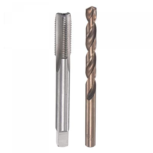 Image of sourcing map 3/8-24 UNF Straight Flute Thread Tap and 8.4mm Twist Drill Bit Set, M35 Cobalt High Speed Steel Machine Threading Tap Drilling Tool for Stainless Steel