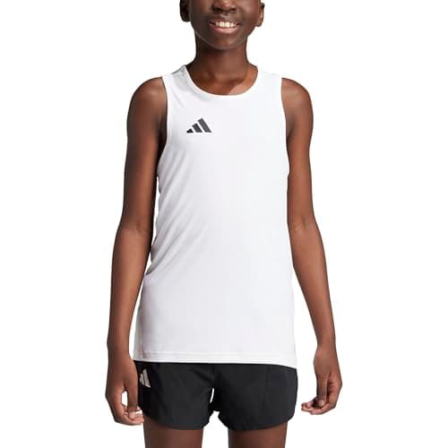 Image of adidas Boy's Adizero Team Singlet Kids, White/Black, 11-12 Years