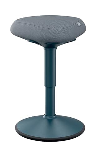 Image of Leitz Ergo Active Sitting Stool with Unique Dual Density Foam Comfort Cushion, Height Adjustable 47 to 64cm, 100% Post Consumer Recycled Seat Cover, Supports 110kg, Ergo Range, Dark Grey, 65440089