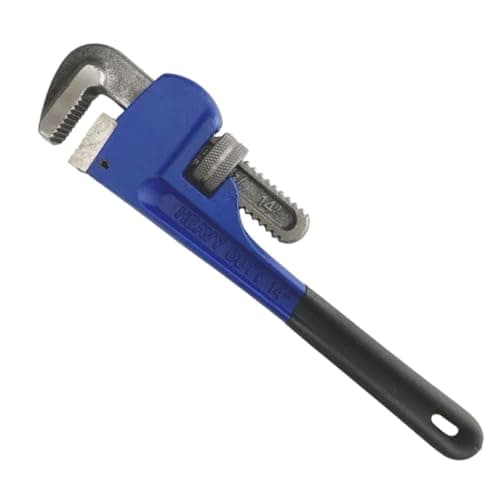 Image of Dunnet Tools Stilsons Pipe Wrench 14 Inch Heavy Duty Plumbing Tools And Equipment Carbon Steel Adjustable Plumbers Wrench Large Tooth Jaws Plumbers Tools Pipe Wrenches