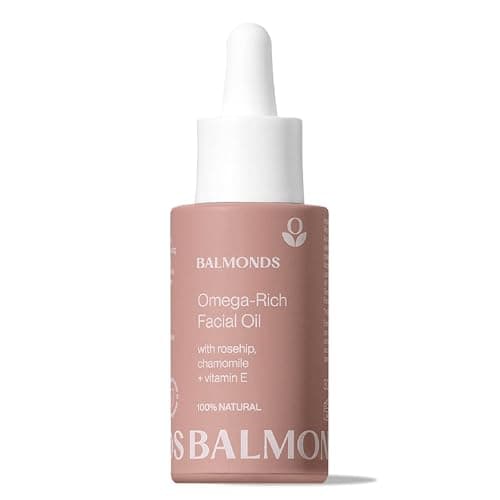 Image of Balmonds Omega Rich Facial Oil 30ml - 100% Natural with Rosehip, Lavender & Vitamin E - Hydrating, Nourishing & Moisturising Serum