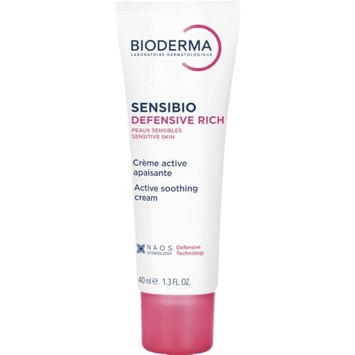 Image of Bioderma Sensibio Defensive Rich - Soothing, Nourishing & Protective Face Cream for Sensitive & Dry Skin, Formulated with Vitamin E & Glycerin, 40ml