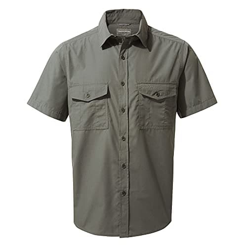 Image of Craghoppers Mens Kiwi Short Sleeve Hiking Shirt, Dark Grey, XL EU