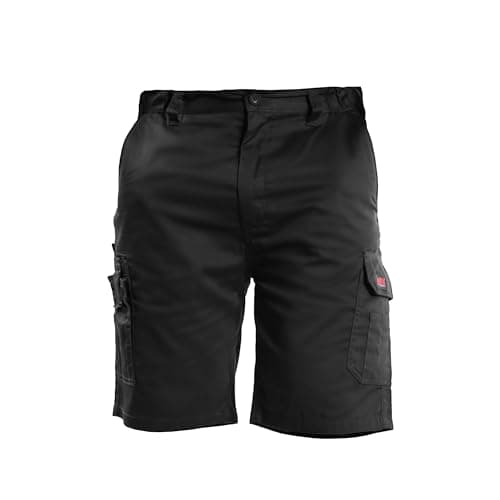 Image of BKS Mens Combat Cargo Work Shorts in Black or Navy (34 Waist / 9" Length, Black)