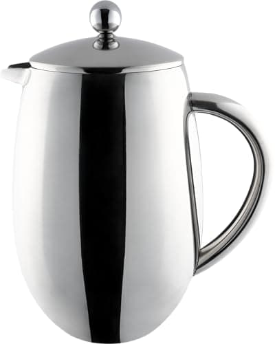 Image of Grunwerg 6 Cup Double Walled Cafetière Plunger coffee maker - 18/10 stainless steel