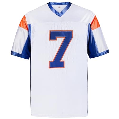 Image of Afuby Moran Football Jersey, Mountain State 7 Alex Moran Jerseys Blue White S-XXXL, White, XL