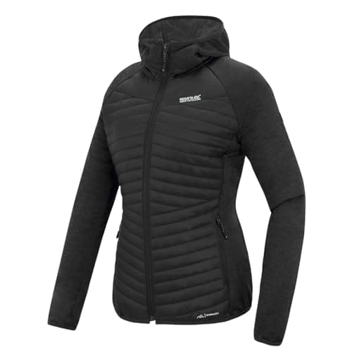 Image of Regatta Womens Andreson Marl Hybrid Quilted Jacket Water Repellent Walking Coat