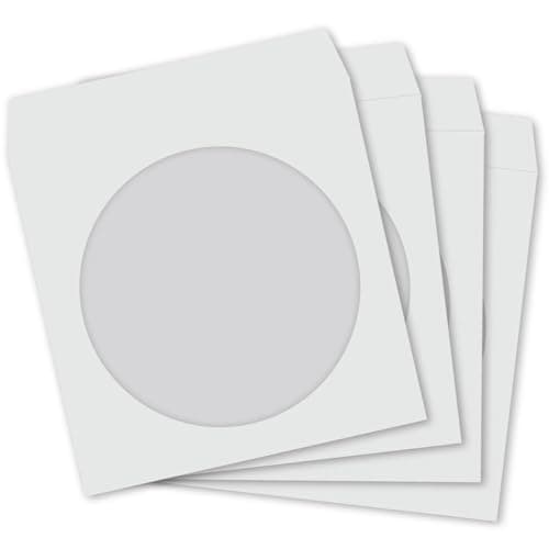 Image of Pack Of 100 CD Dvd Paper Sleeves White