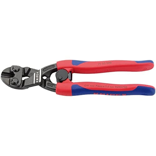 Image of Knipex 49189 200mm Cobolt Compact 20° Angled Head Bolt Cutters with Sprung Handles
