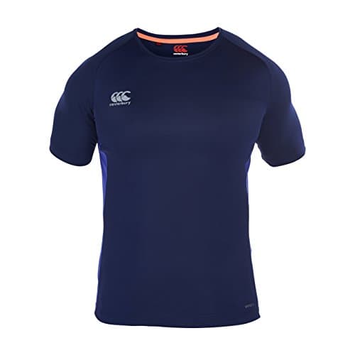 Image of Canterbury Men's Vapodri Superlight Poly Small Logo T-Shirt - Peacoat Blue, Small