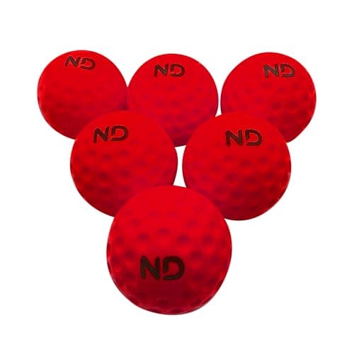 Image of ND Sports Cricket Bowling Machine Balls - 6 Pack | High-Performance Training Balls for All Bowling Machines | Durable PVC, Accurate Flight, Ideal for Batting Practice & Skill Improvement (Red)