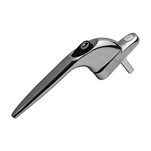 Image of Yale uPVC Universal Window Handle Inline Locking Espag Double Glazing Chrome 40mm