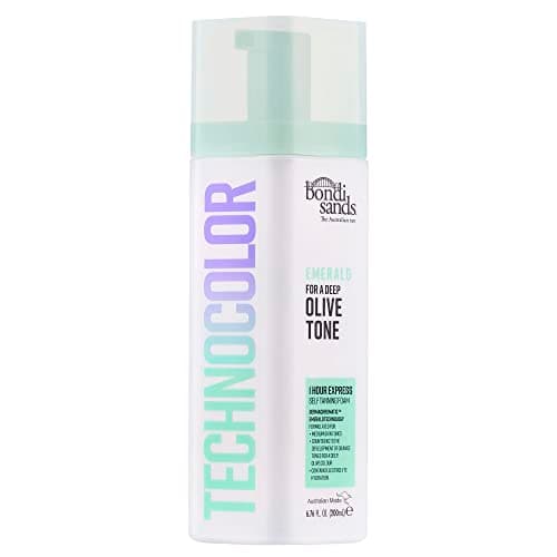 Image of Bondi Sands Technocolor 1-Hour Express Emerald Self-Tanning Foam Easy Application, Streak Free Fake Tan - Fast-Acting Body Tan for Natural-Looking Glow