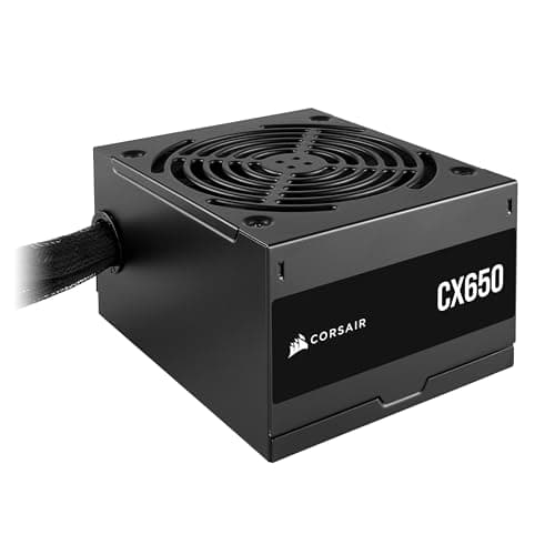 Image of CORSAIR CX650 80 PLUS Bronze Non Modular Low-Noise ATX 650 Watt Power Supply - UK - Black