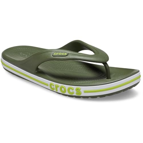 Image of Crocs, Unisex Adult, Bayaband Flip, Army Green, 4 UK Men/ 5 UK Women